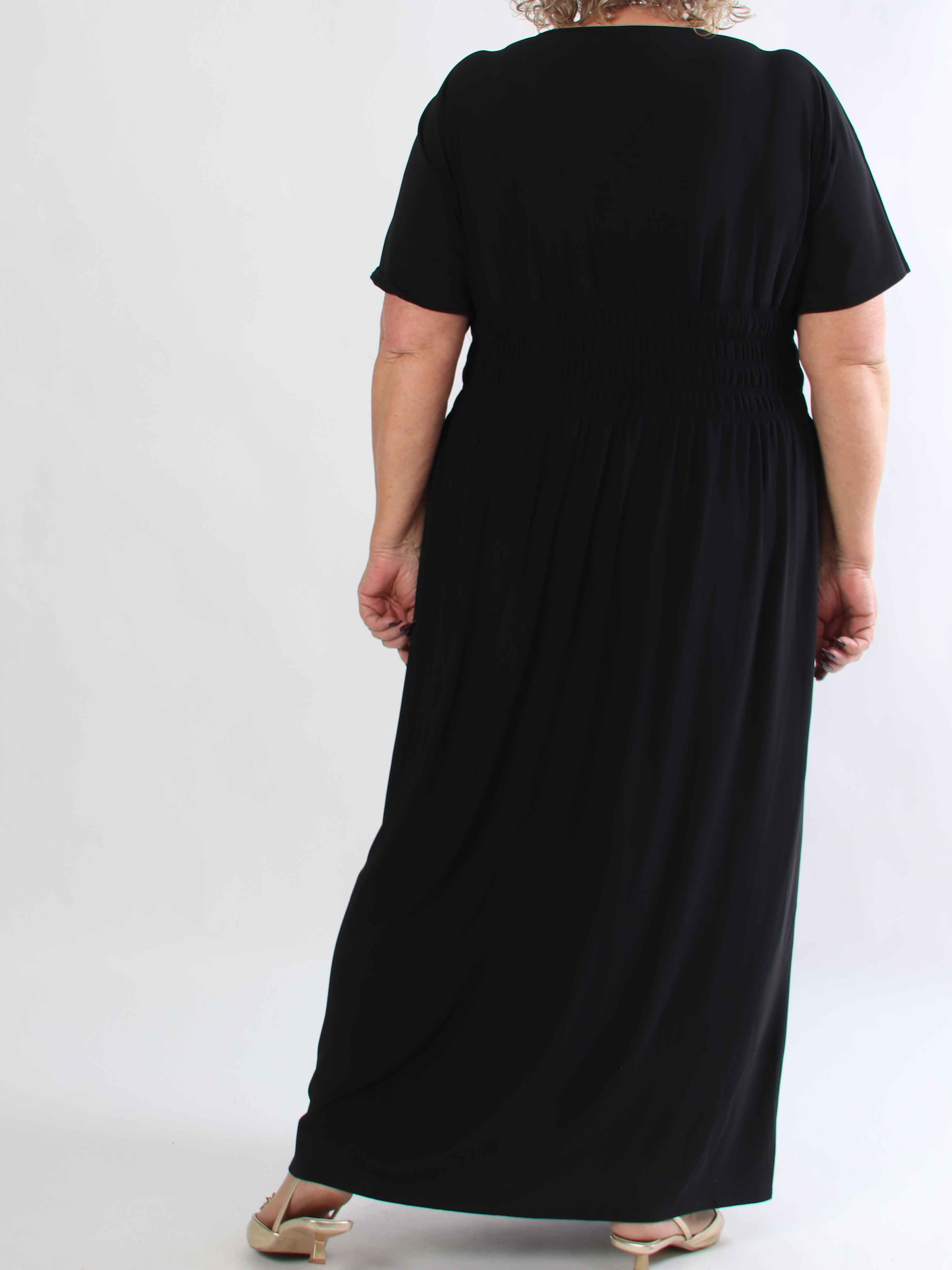 Pams Plain - Elastisk plus size kjole med smock